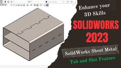 tab and slot sheet metal|add sheet metal tab solidworks.